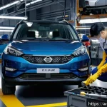 자동차정비기사 연봉 지역별 차이 - A detailed scene showing an experienced South Korean automotive technician working inside a modern, ...